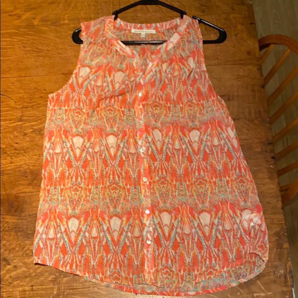 Size Medium Bright Patterned Blouse - image 1